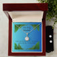 Eternal Hope Necklace with Clear CZ Earrings